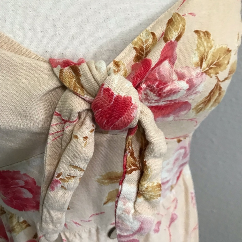 Sweet Rain Tie Front Linen Mini dress medium NWOT - Picture 3 of 4